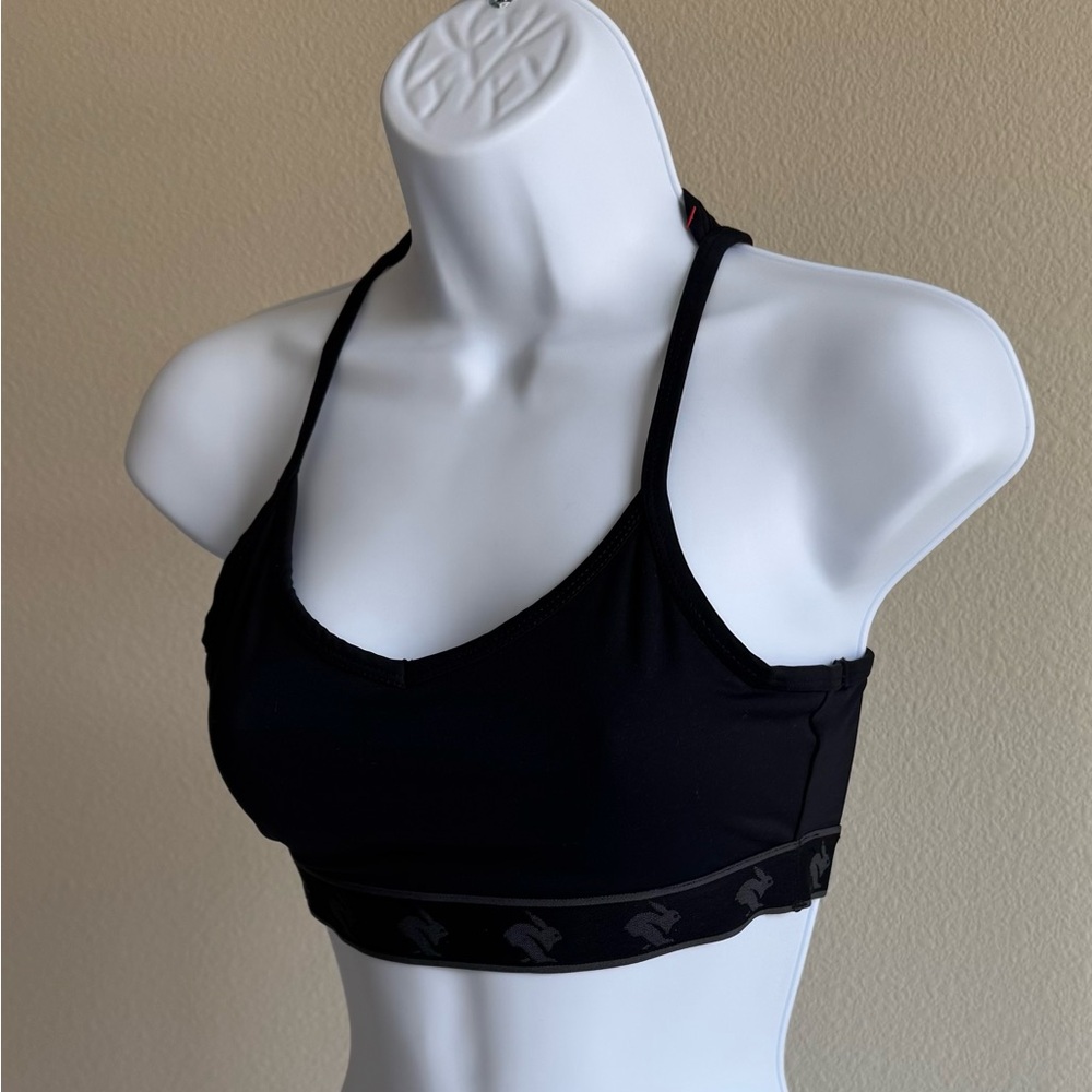 Rabbit running Black Sports Bra